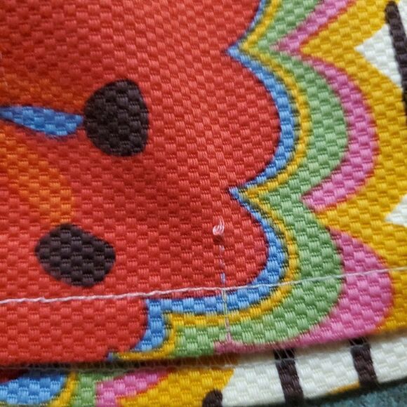 Anthropologie Judith March Black Multi Color Floral Bottom Bow Back Dress sz Me - Picture 5 of 5